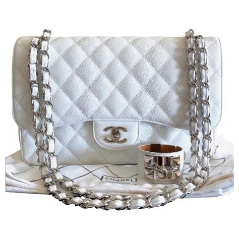 chanel classic white flap bag street|original chanel classic flap bag.